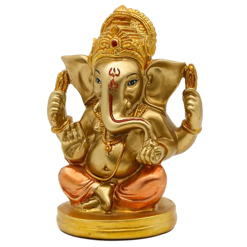 Alikiki Indian God Lord Ganesha Statue - 5" H Hindu God Ganesh Idol 
