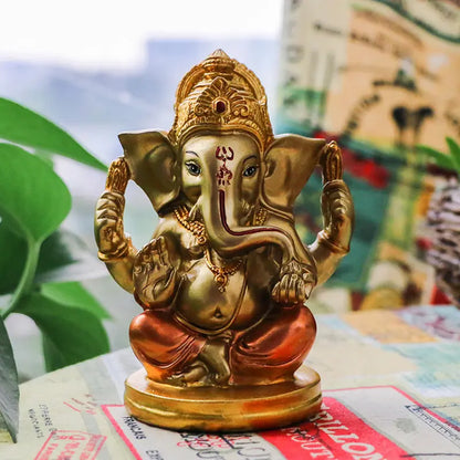 Alikiki Indian God Lord Ganesha Statue - 5" H Hindu God Ganesh Idol 