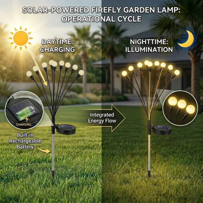 4-Pack Outdoor Solar String Lights, Waterproof, Auto Dusk-To-Dawn, 32 Bulbs, Firefly Garden Lights, Variable Length, Flexible Wire, Corrosion Resistant, Ideal for Garden