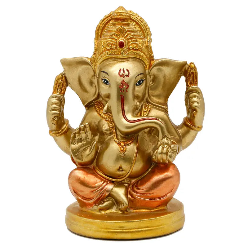 Alikiki Indian God Lord Ganesha Statue - 5" H Hindu God Ganesh Idol 